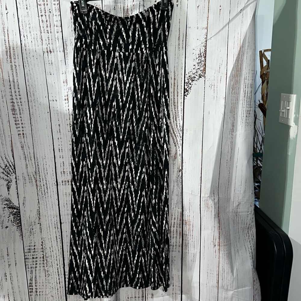 Strip maxi skirt
